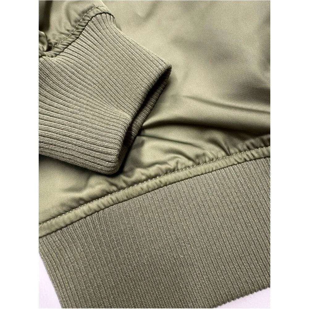 Gap Teen Olive Green Bomber Jacket Quilted Size 14 16